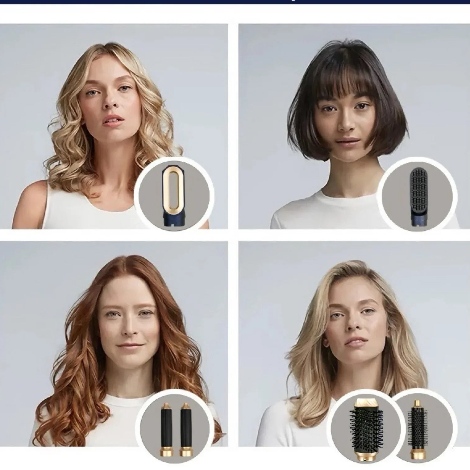 GlowMuse 5-in-1 Warmluftbürste mit Keramikbeschichtung & Volumenfunktion