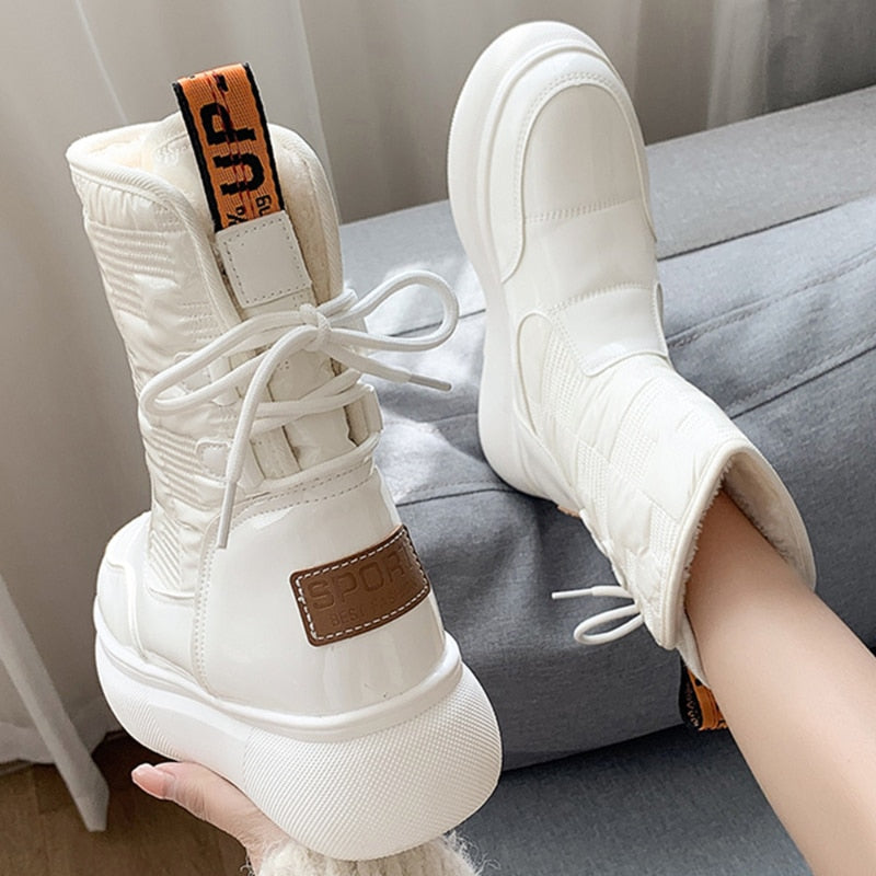 Wasserdichte Damen Knöchelstiefel mit Warmfutter & rutschfester Sohle