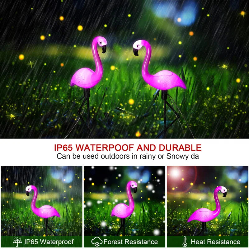 1 + 1 Gratis | SolarFlam™ Flamingo-Solarleuchte