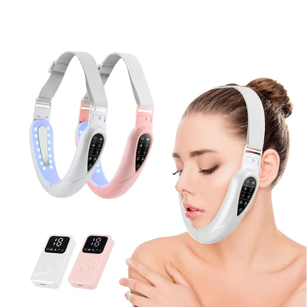 GlowSculpt EMS Gesichtslifting Gerät mit LED-Therapie & Anti-Aging-Funktion