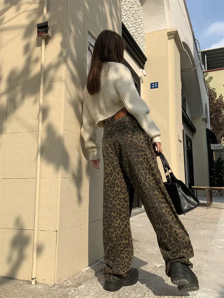 Meike™ – Stylische Jeans mit trendigem Leopardenprint [50 % Rabatt]