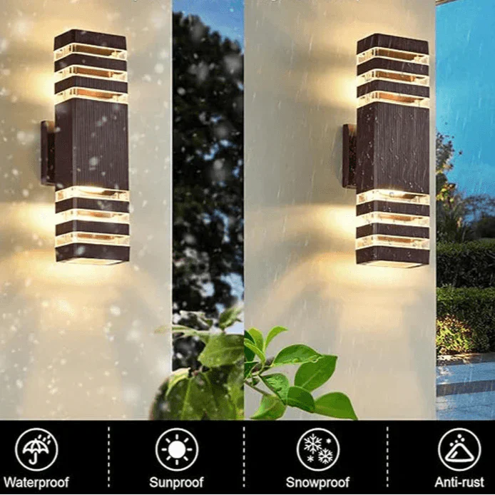 Lumivor LED Außenwandleuchte – Moderne Up-&-Down Lampe mit E27-Fassung