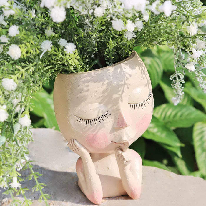 50% Rabatt | GardenCharm™ – Kunstvolle Lady Face Pflanzenvase [Letzter Tag Rabatt]