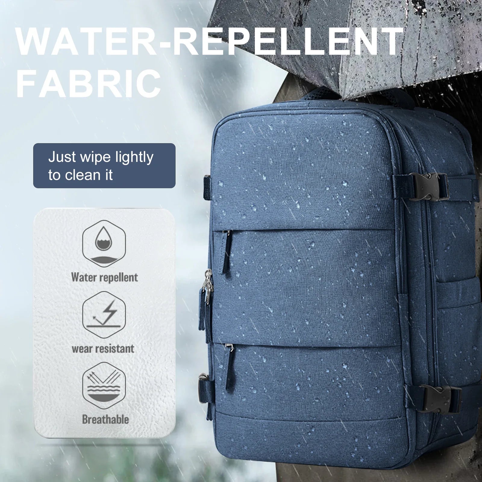 Travomate Laptoprucksack 35 L – Wasserdicht mit Nassfach & USB-Port