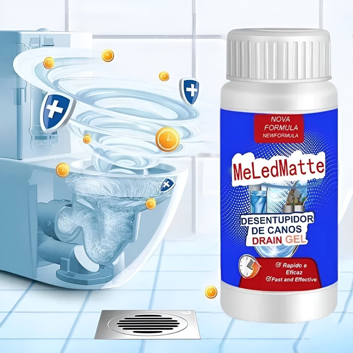 ClearFlow™ - Rohrreiniger Mit Dreifachwirkung Gegen Verstopfungen [1 + 1 Gratis]