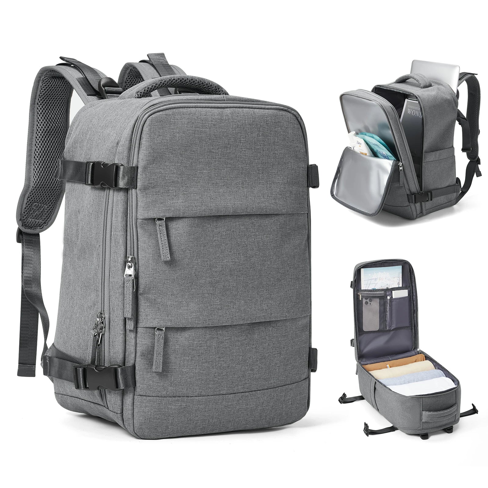 Travomate Laptoprucksack 35 L – Wasserdicht mit Nassfach & USB-Port