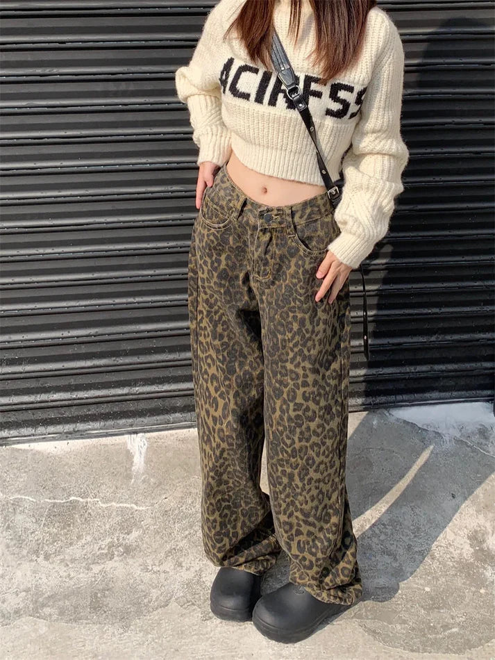 Meike™ – Stylische Jeans mit trendigem Leopardenprint [50 % Rabatt]