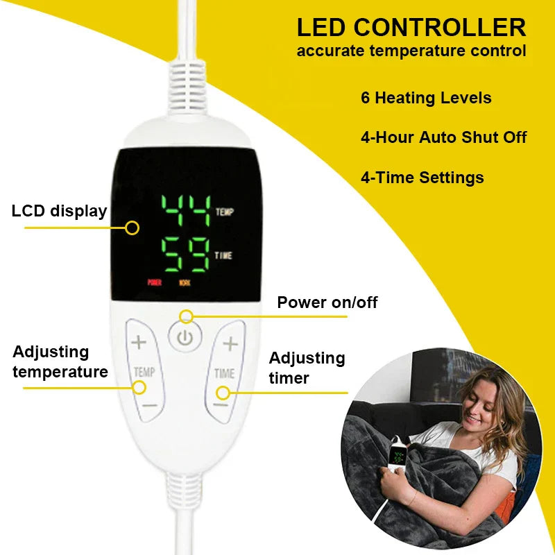 ThermaBlanket™ – Elektrische Kuscheldecke mit 6 individuell einstellbaren Heizstufen [50% Rabatt]