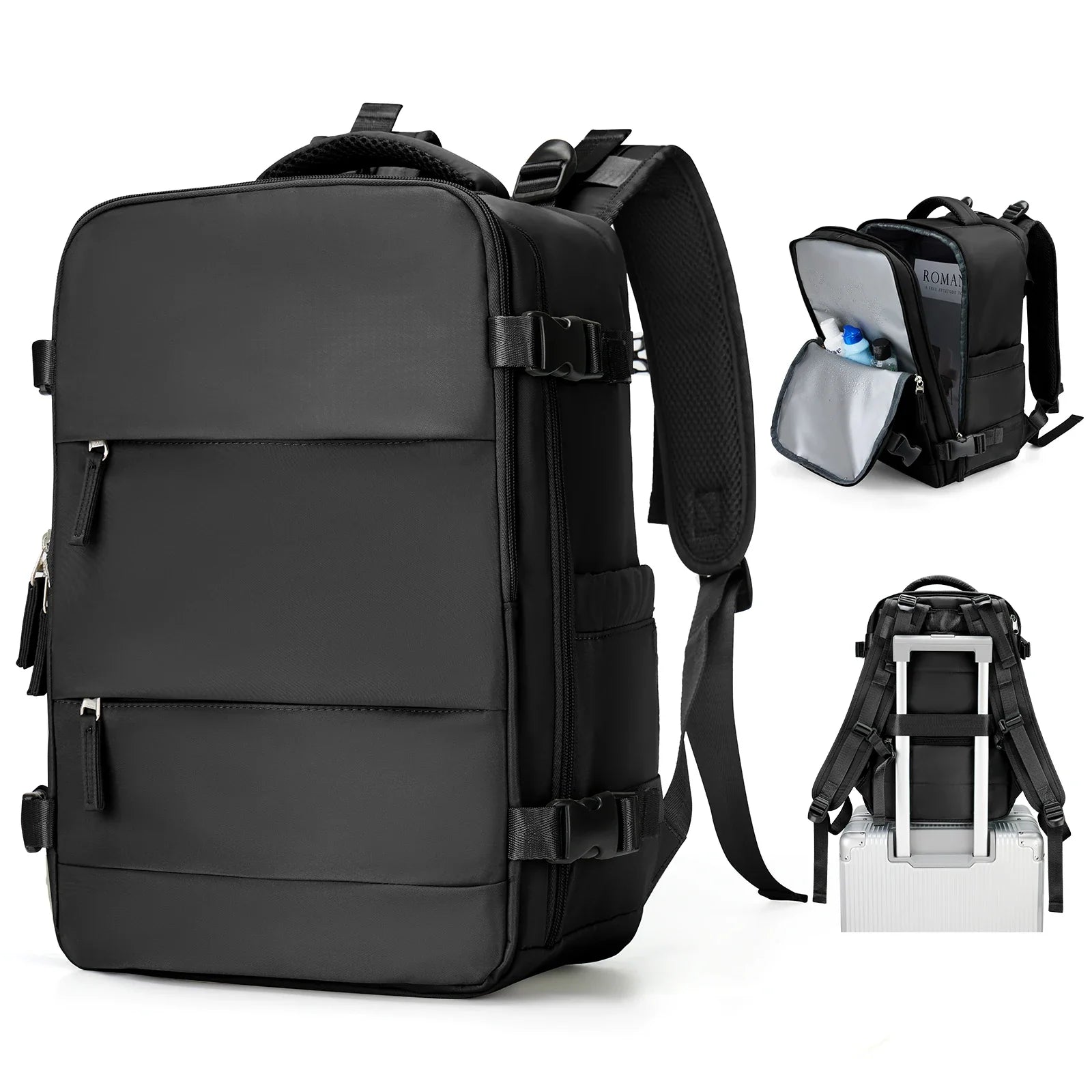 Travomate Laptoprucksack 35 L – Wasserdicht mit Nassfach & USB-Port