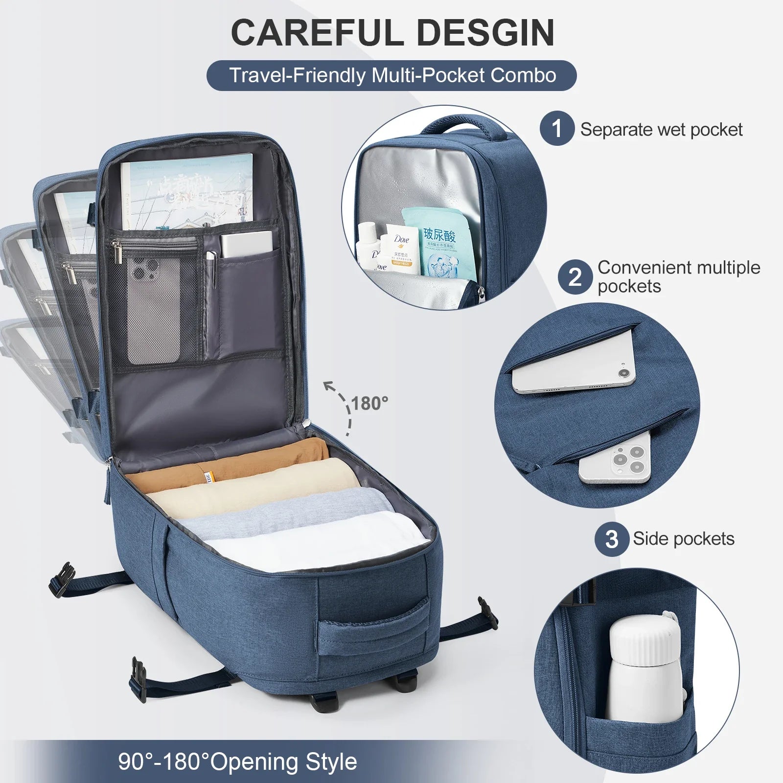 Travomate Laptoprucksack 35 L – Wasserdicht mit Nassfach & USB-Port