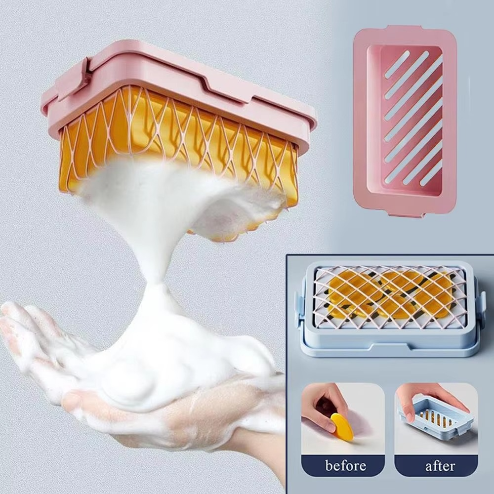 LatherUp™ – 2-in-1 Seifenschale & Schaumnetz | Hygienisch, seifensparend & schnelltrocknend [1 + 2 Gratis]