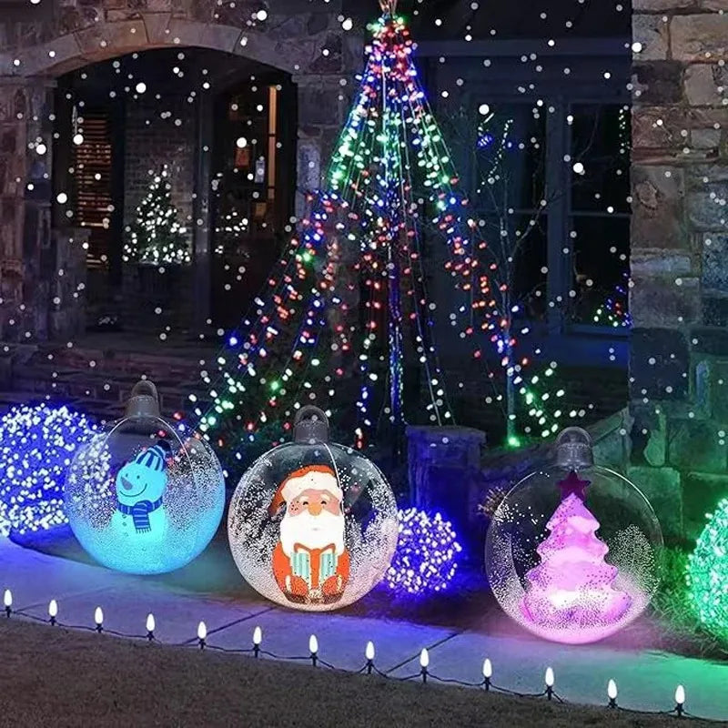 Aufblasbare LED Weihnachtskugel GlowSphere für Garten & Terrasse