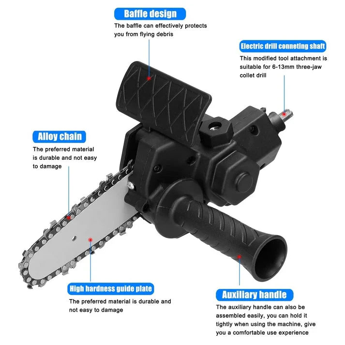 DrillSaw™ – 4/6-Zoll-Bohreradapter für Kettensäge | 50% Rabatt