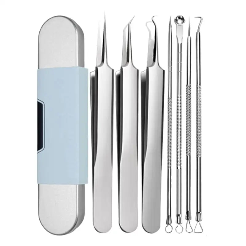 DermaTool Mitesserentferner-Set – Tiefenreinigung, Edelstahl, Hautpflege, Porenreiniger, Sicher