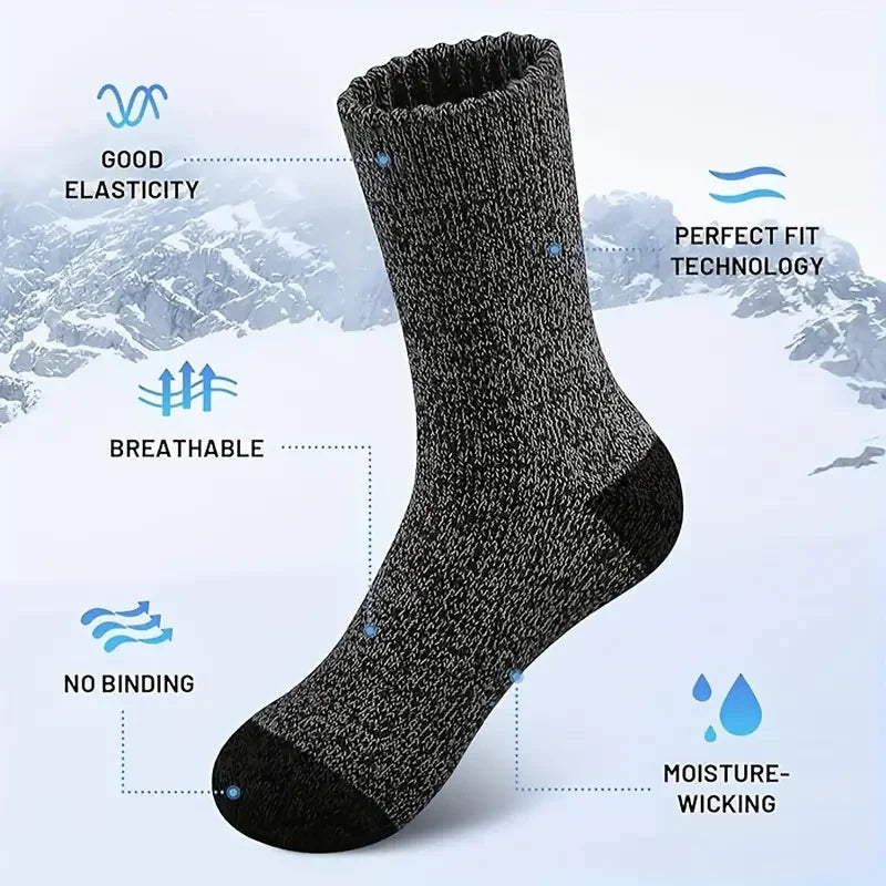 AlpTherm Merino Wollsocken Set – Dicke Thermosocken für Damen & Herren