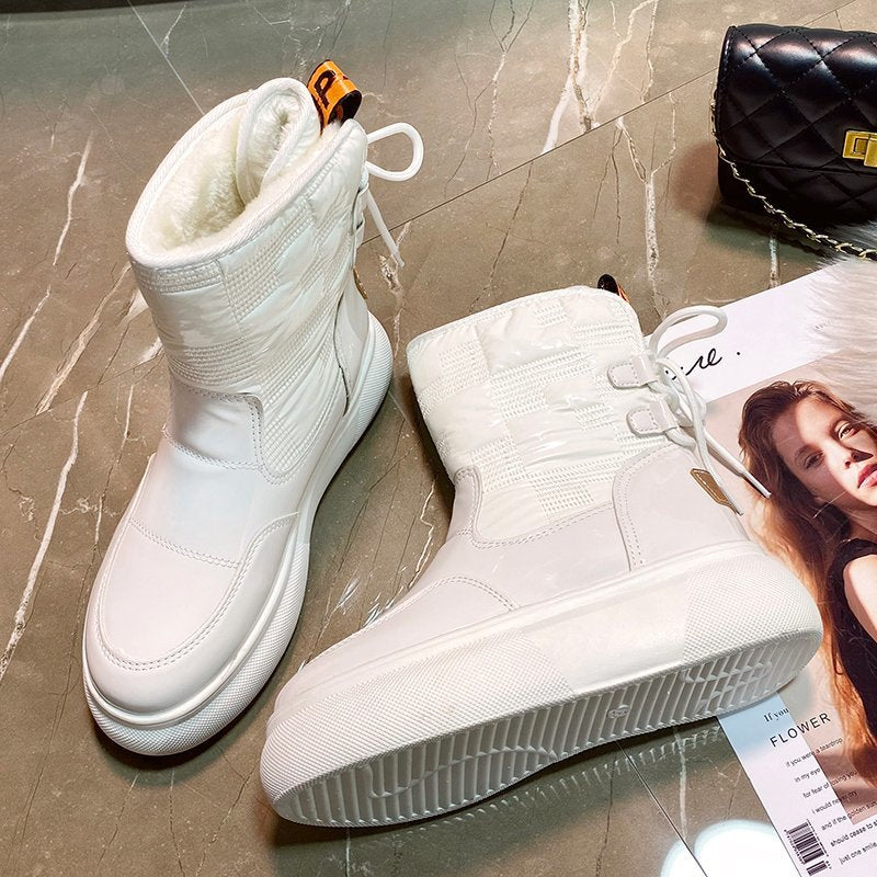 Wasserdichte Damen Knöchelstiefel mit Warmfutter & rutschfester Sohle