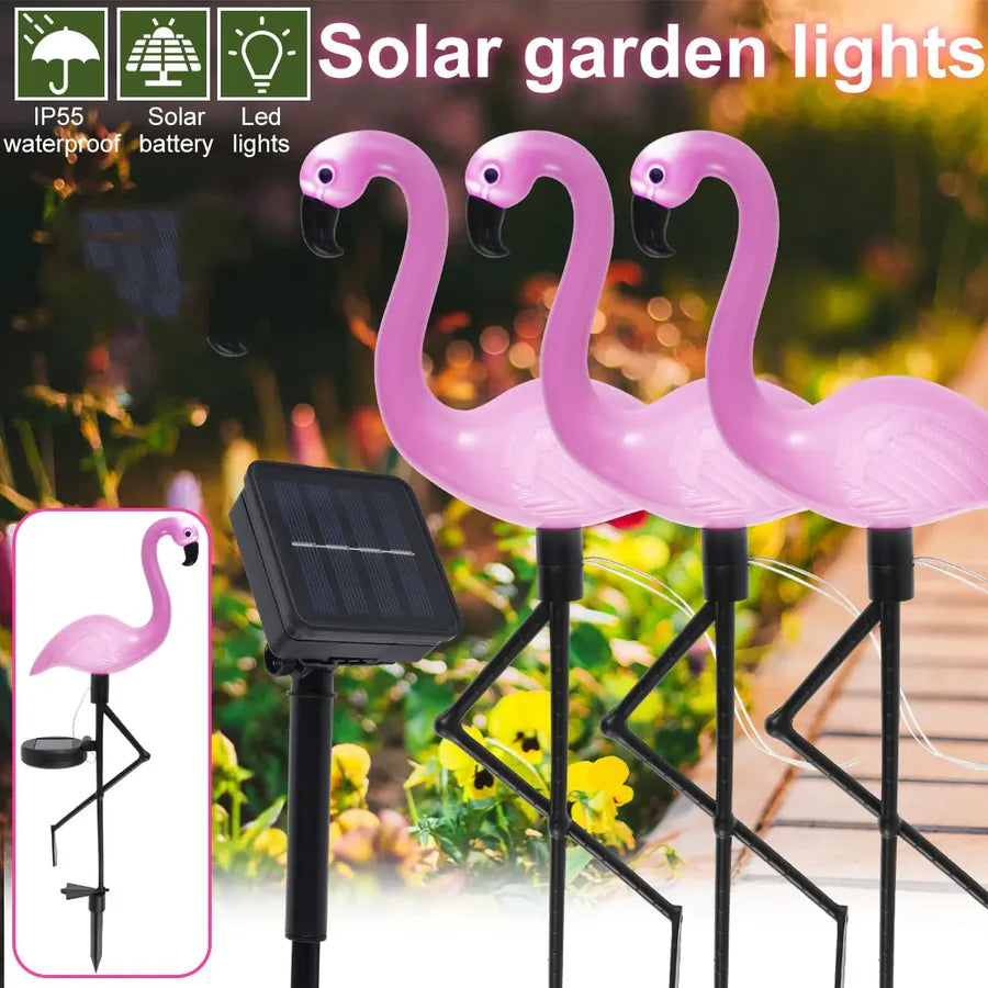 1 + 1 Gratis | SolarFlam™ Flamingo-Solarleuchte