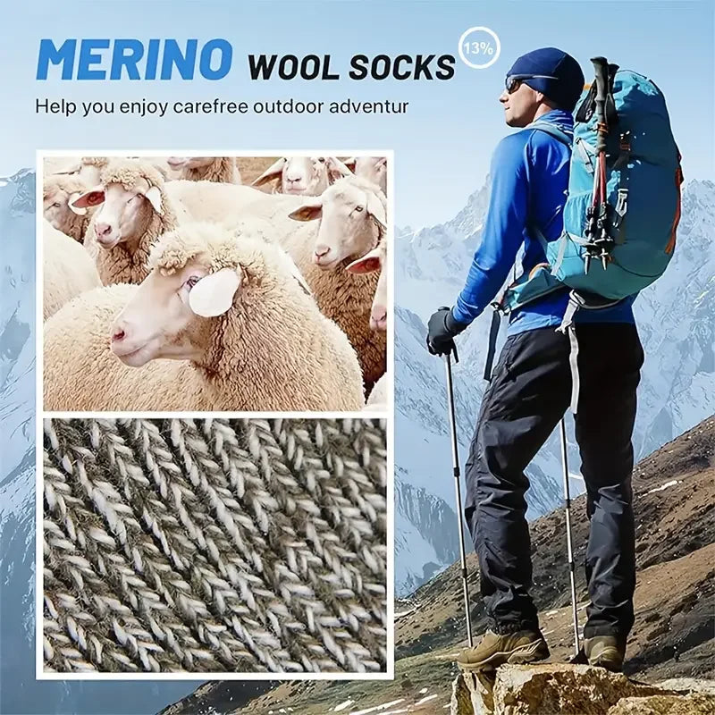 AlpTherm Merino Wollsocken Set – Dicke Thermosocken für Damen & Herren