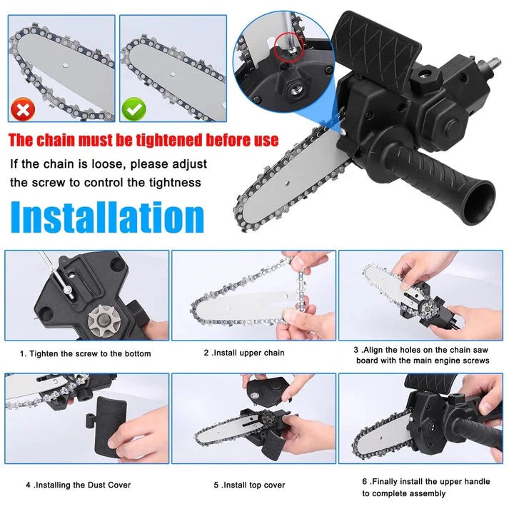 DrillSaw™ – 4/6-Zoll-Bohreradapter für Kettensäge | 50% Rabatt