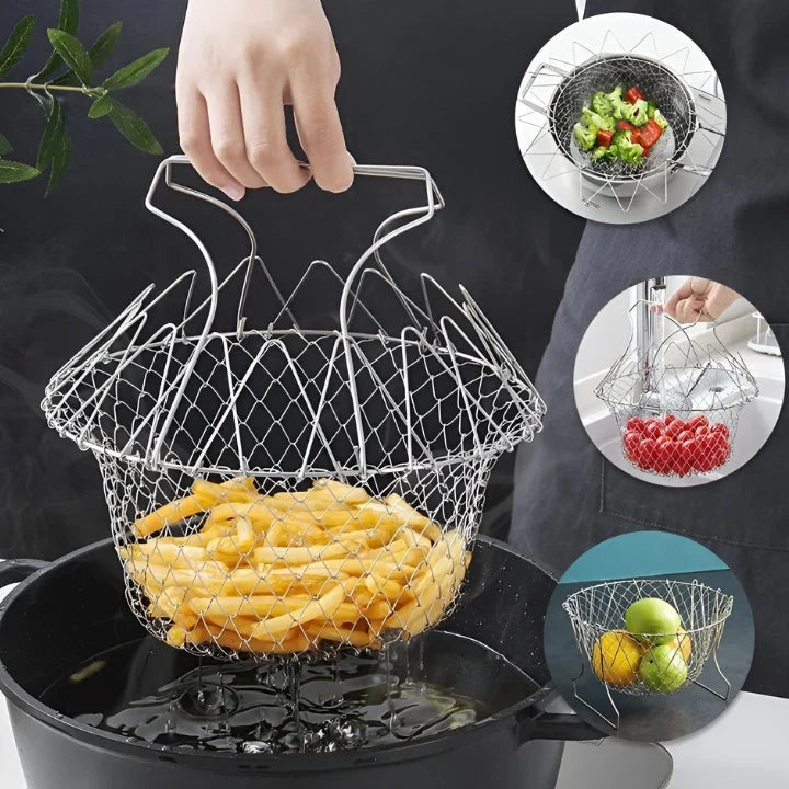 FryBasket™ – Zusammenklappbarer Kochkorb | 50% Rabatt