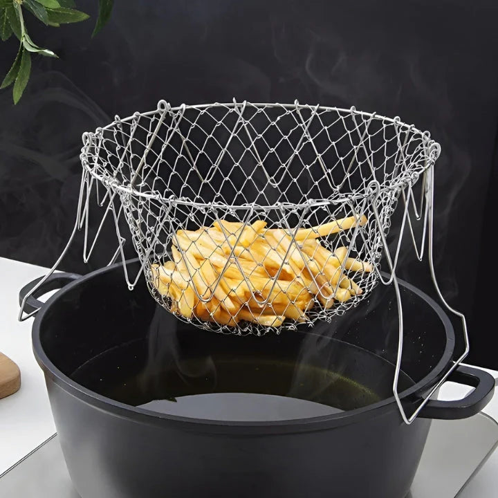 FryBasket™ – Zusammenklappbarer Kochkorb | 50% Rabatt