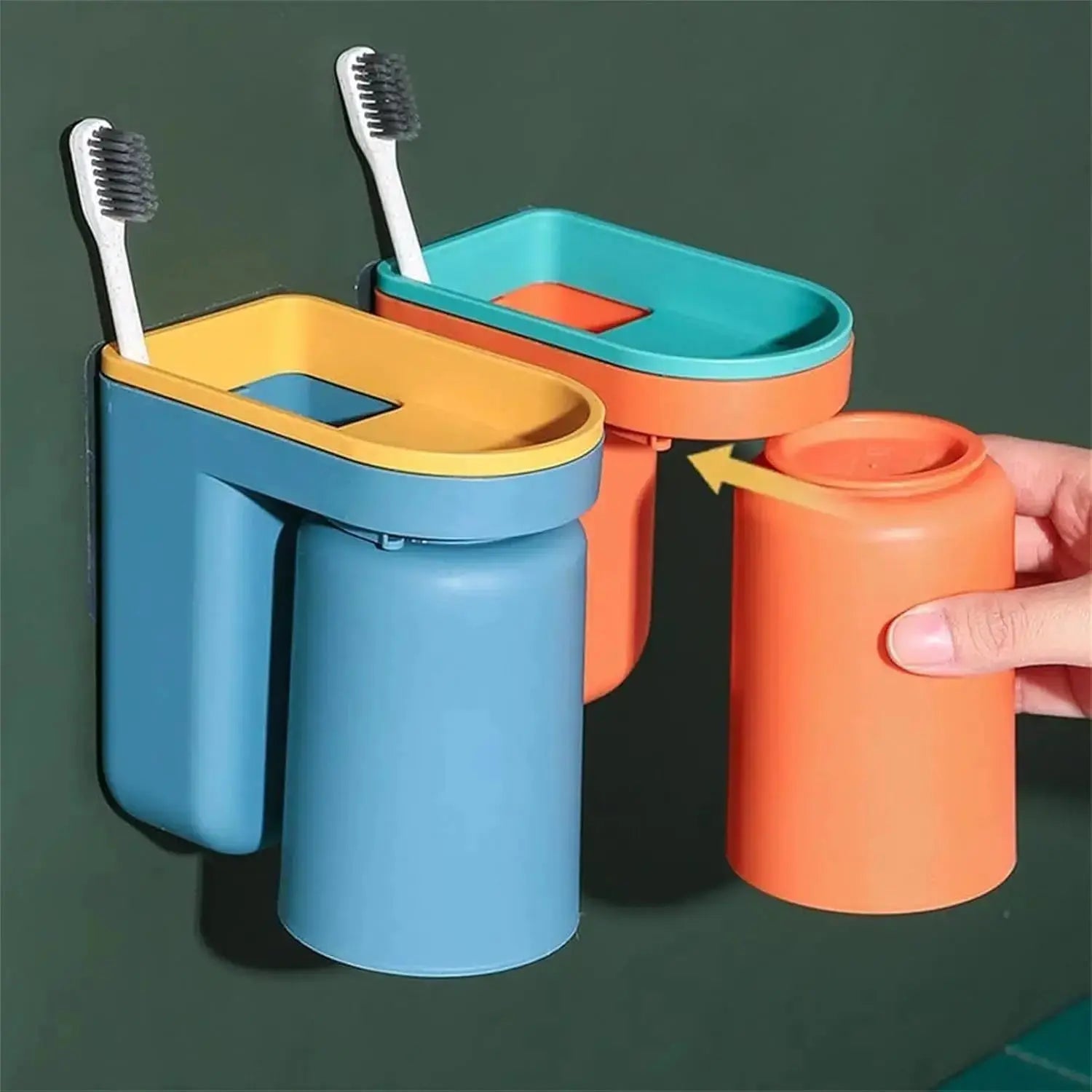 BrushStorage™ – Selbstklebender Zahnbürstenhalter mit praktischem Becheraufsatz [50 % Rabatt]