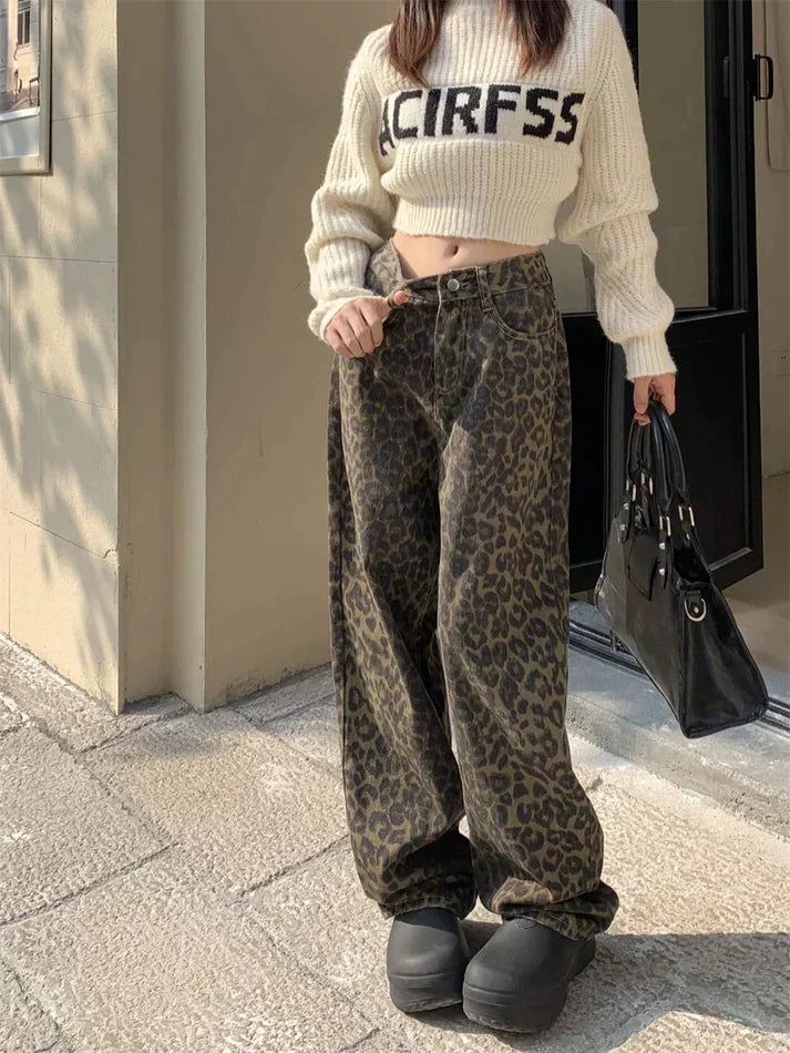 Meike™ – Stylische Jeans mit trendigem Leopardenprint [50 % Rabatt]