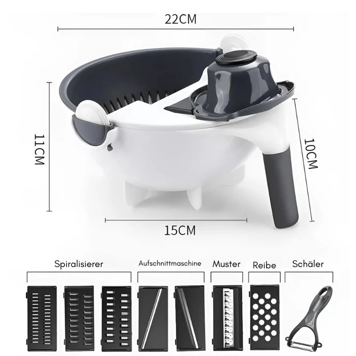 MultiSlider™ 2-in-1-Gemüseschneider und Sieb