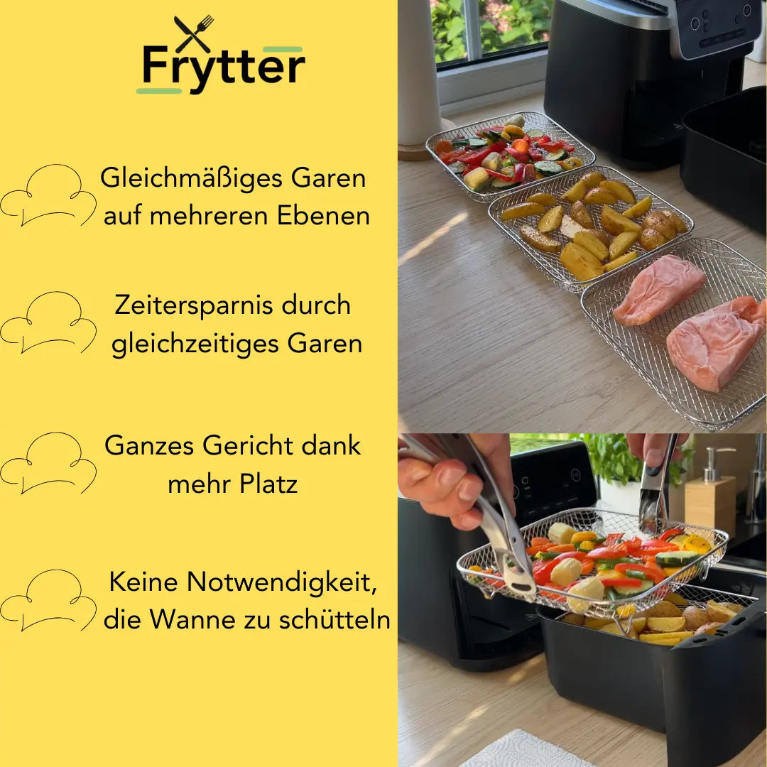 1+2 Gratis | FryBasket™ – Mehr Platz, Perfekte Garergebnisse