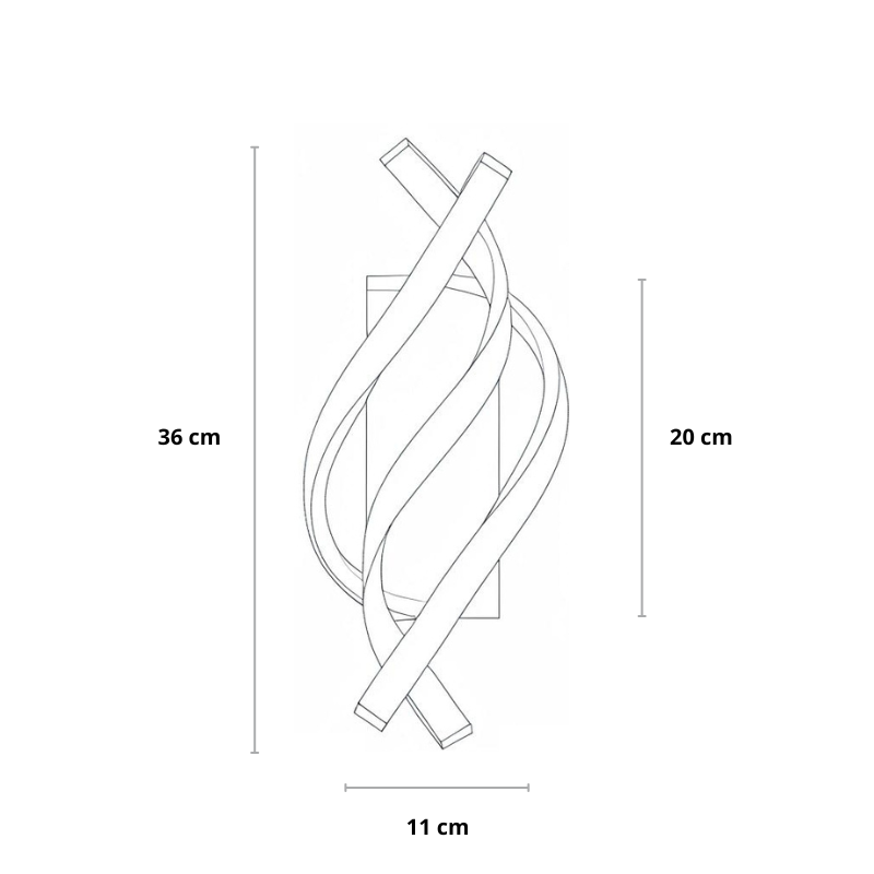 Moderne LED Wandlampe LumaLight für Schlafzimmer, Flur & Bad