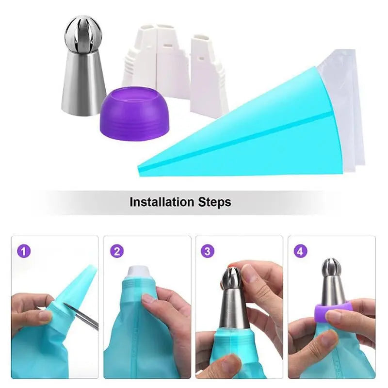 CakeOver™ - Tortendekorations-Set aus Edelstahl [4 + 4 Gratis]