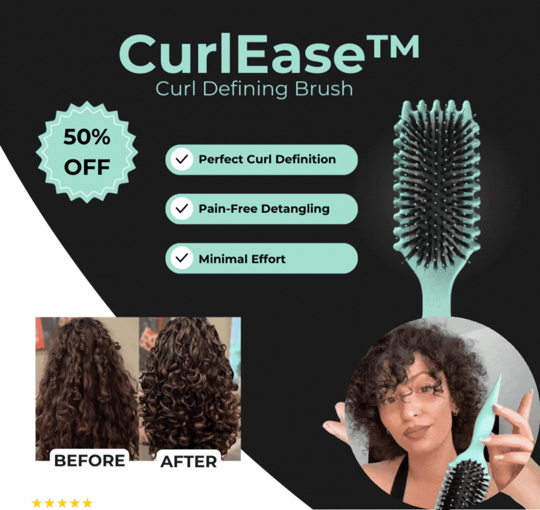 CurlEase™ - Lockenbürste Für Mühelose Definierte Frisuren [1 + 1 Gratis]