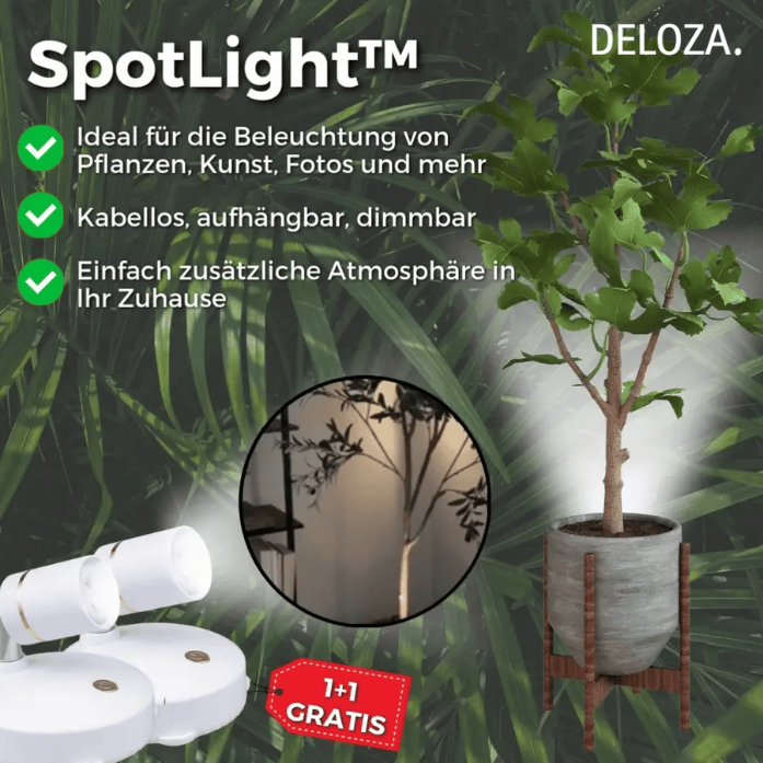 1 + 1 Gratis | SpotLight™ Kabelloser LED-Strahler [Letzter Tag Rabatt]