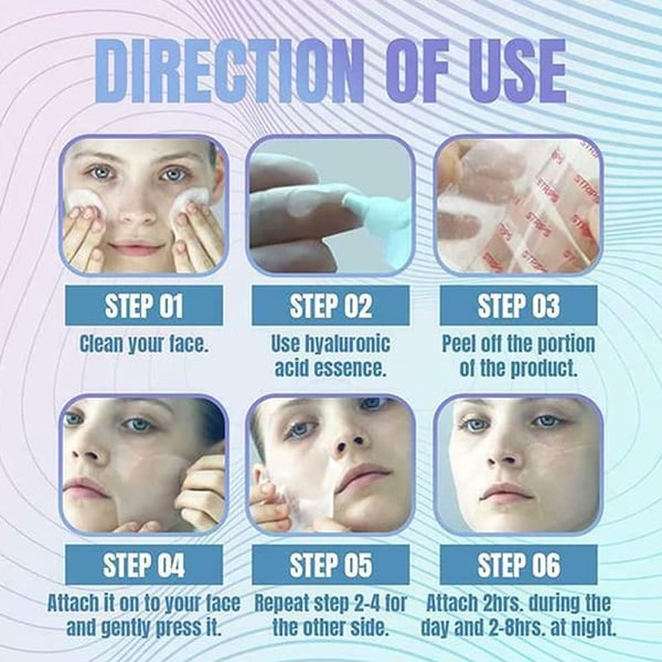 DermaLift Lifting Strips – Hautstraffung, Anti-Aging, Falten, Sofort-Effekt, Hydration, Gesichtspflege