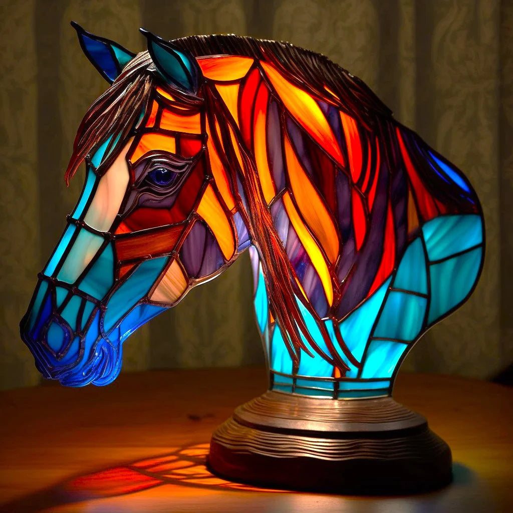 AvaArt Glasblock Tierlampe – Künstlerische LED Tischlampe mit Tiermotiv