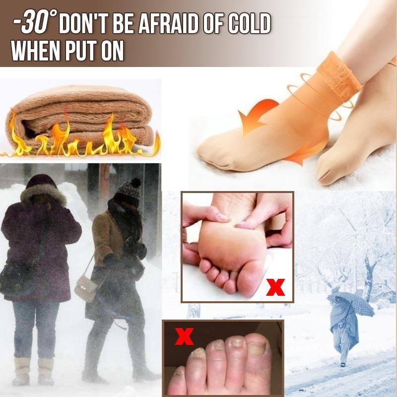 CozyFeet™ – Gefütterte Schneesocken mit kuscheligem Plüsch-Innenfutter für warme Füße [50 % Rabatt]