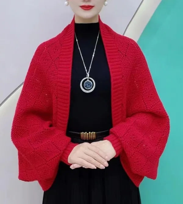 Hannah™ – Strickjacke mit stilvollem, warmem und elegantem Schal-Kragen [50% Rabatt]