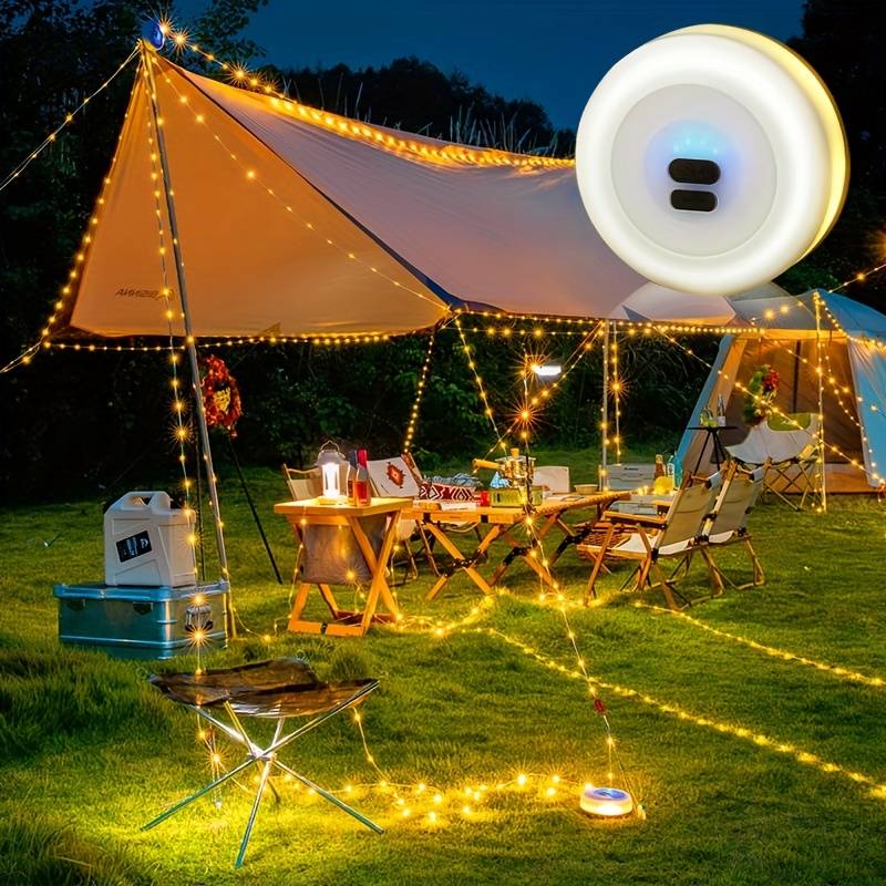Outdoor LED Lichterkette fürs Camping – Wasserdicht & Akku-betrieben