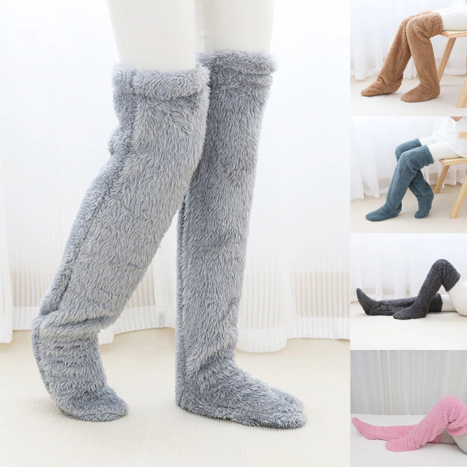 FeatherHug™ – Gänsedaunen-Kniesocken für warme & kuschelige Füße [50% Rabatt]