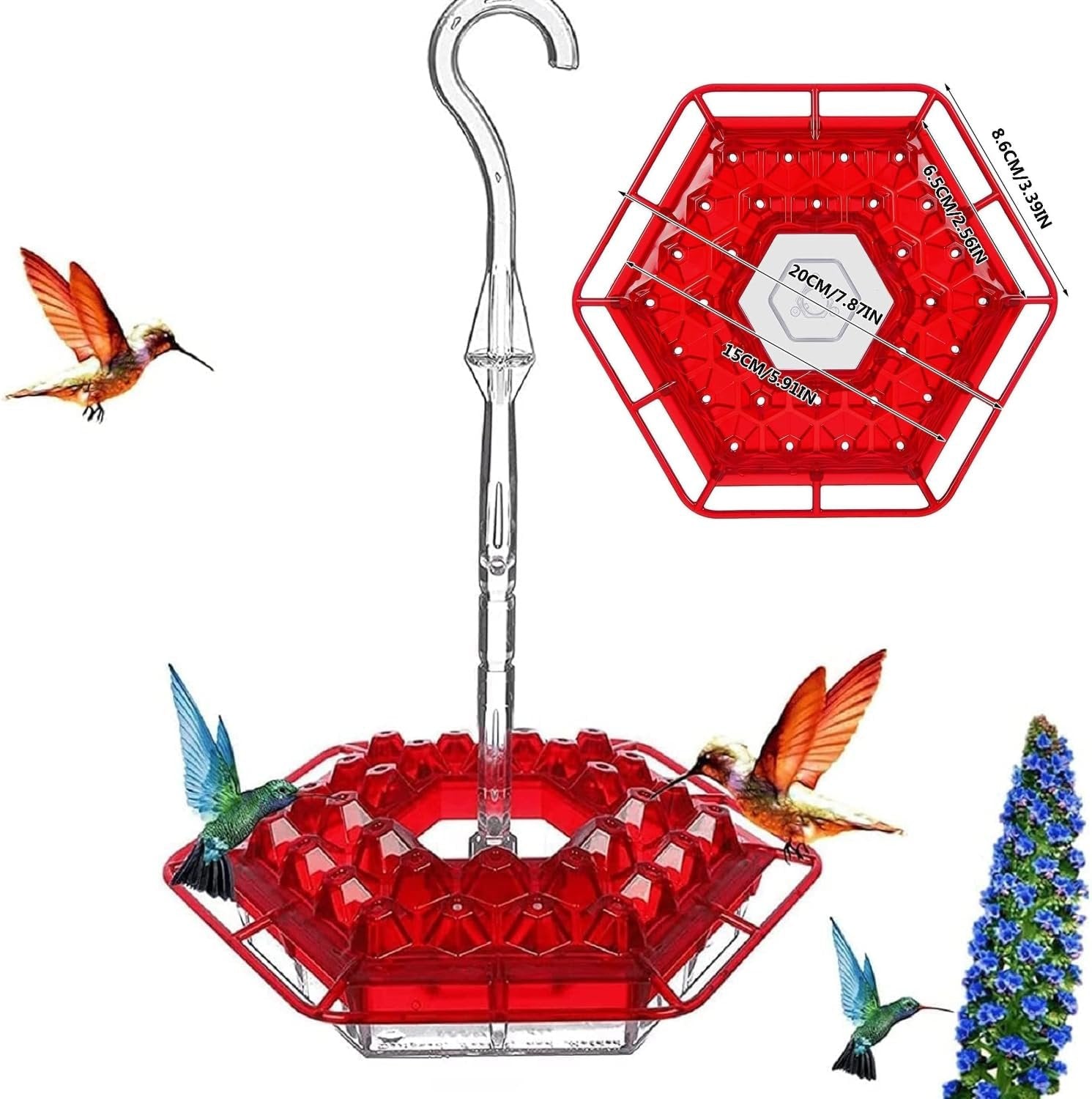 SkySip™ - Charmante hängende Kolibri-Futterstelle für draußen [50% Rabatt]