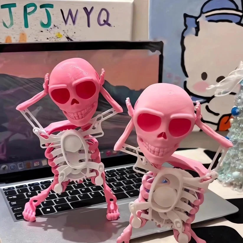 Tanzende Skelett-Figur – Leuchtende Tanzdekoration mit Verspieltem Glühen