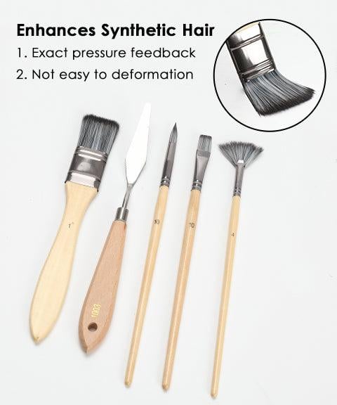 ArtistPaint™ – 24 Nylonpinsel mit 7 Formen & Palettenmesser, für Acryl, Öl & Aquarell [50% Rabatt]