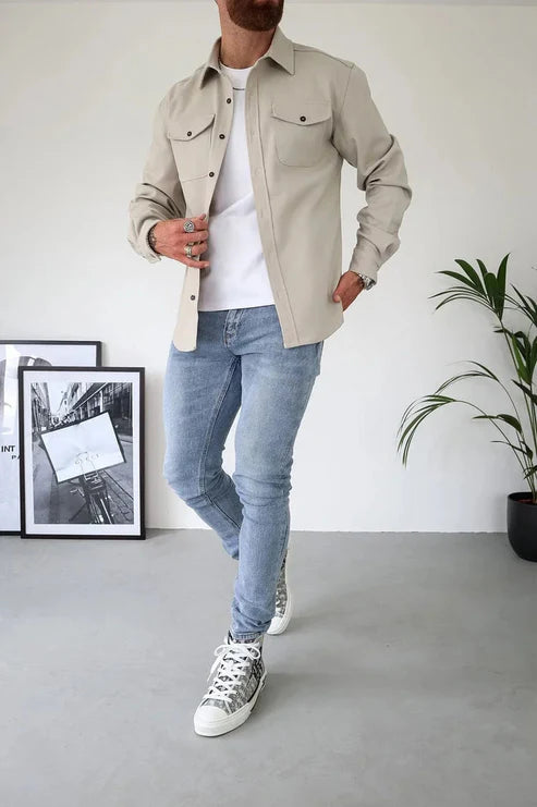 Stan™ – Button-Down Hemdjacke für Einen Neuen Look | 50% Rabatt