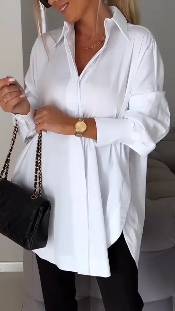 Hillary™ - Lange polo blouse [50% Rabatt]