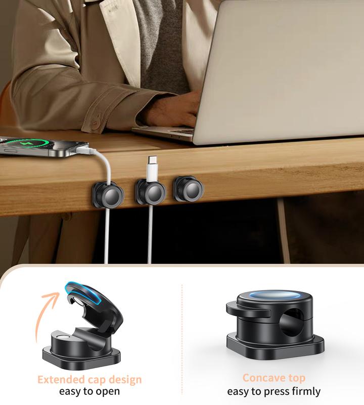 MagnoClip™ - 12 Stück Magnetische Kabelclips [6 + 6 Gratis]