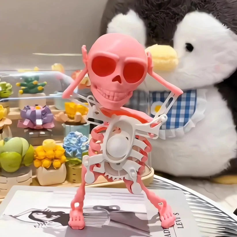 Tanzende Skelett-Figur – Leuchtende Tanzdekoration mit Verspieltem Glühen