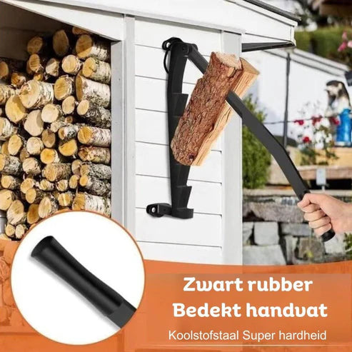 WoodSplit™ – Wandmontierter Holzspalter für Brennholz | 50% Rabatt