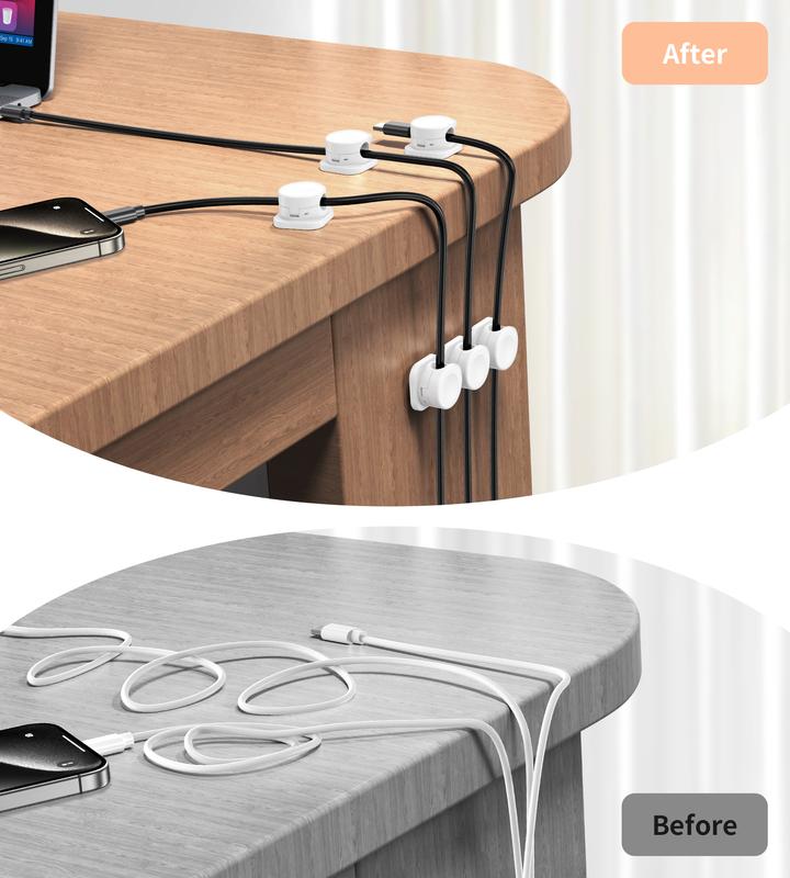 MagnoClip™ - 12 Stück Magnetische Kabelclips [6 + 6 Gratis]