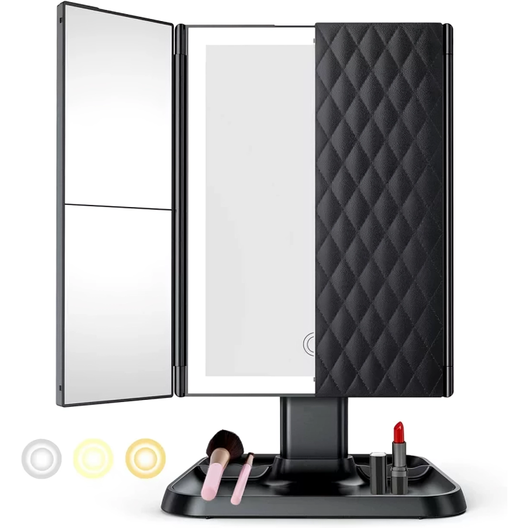 50% Rabatt | LedPanel™ - Aufklappbarer LED-Spiegel mit 3 Feldern für präzises Make-up
