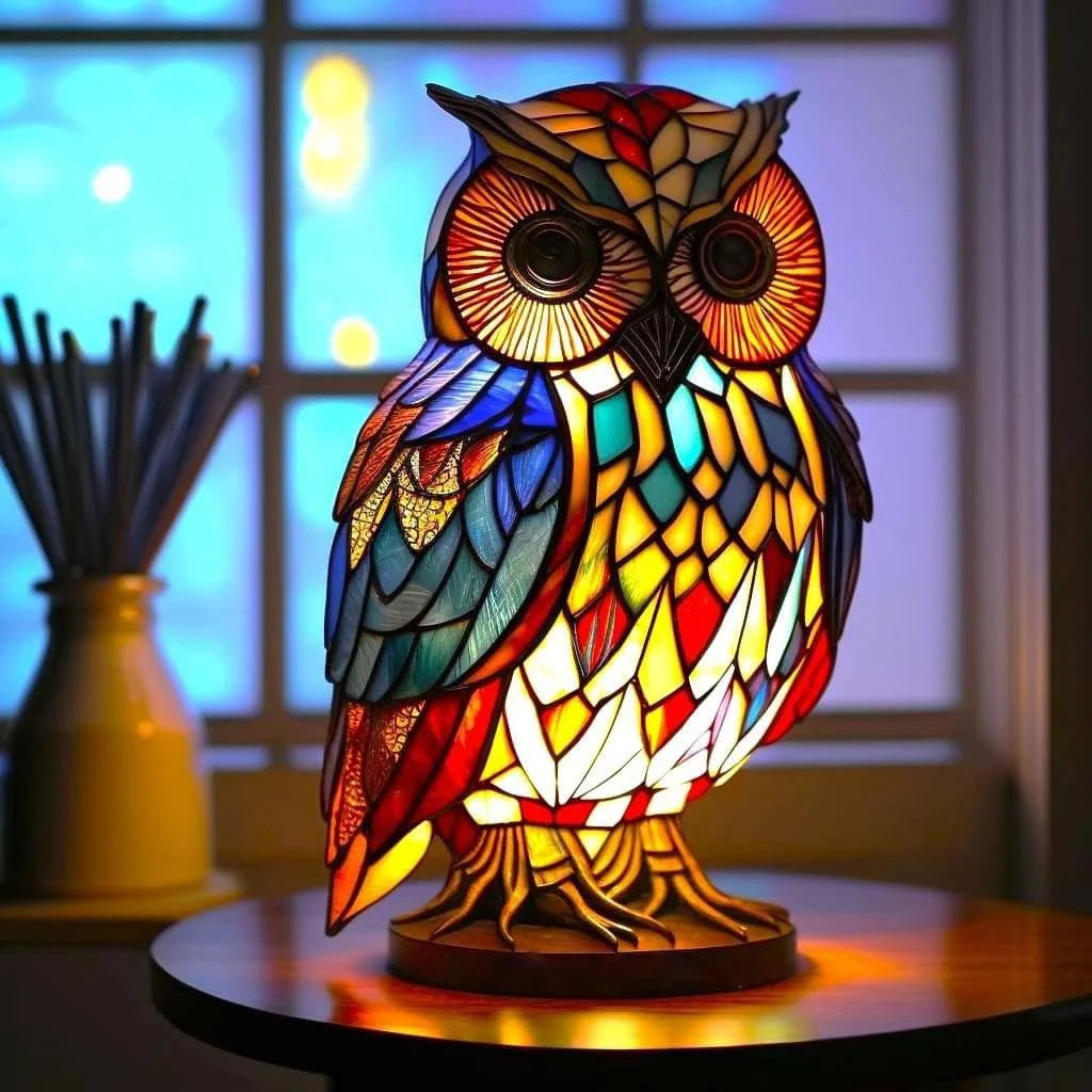 AvaArt Glasblock Tierlampe – Künstlerische LED Tischlampe mit Tiermotiv